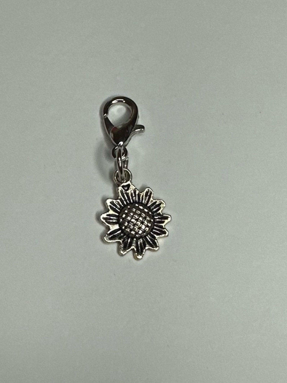 Sunflower Charm - Silver Tone